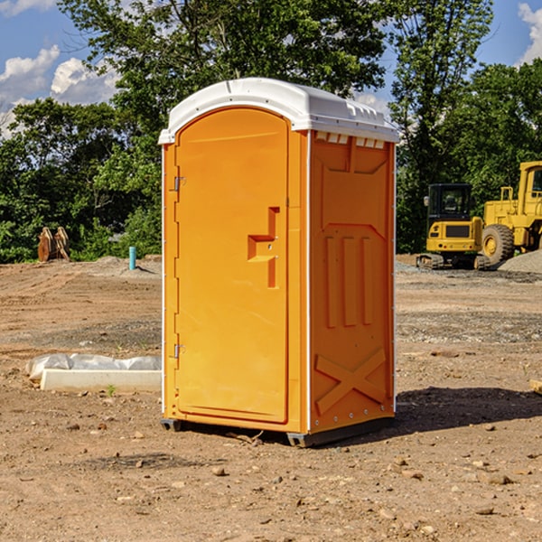 are there different sizes of portable restrooms available for rent in Harrells